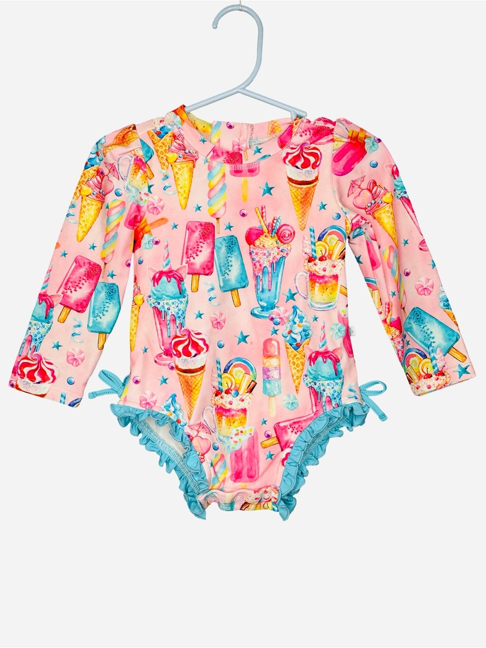 Posh Peanut Floral Long Sleeve Swimsuit 12-18 months